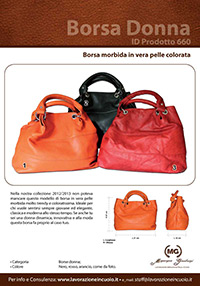 Borsa morbida in pelle colorata