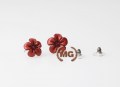 orecchini donna realizzati a mano in cuoio e farfalla in metallo