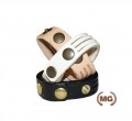 Braccialetti in cuoio a quattro strisce nickel free