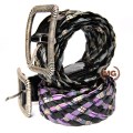 Cintura in pelle intrecciata da donna ispirata ai kilt scozzesi